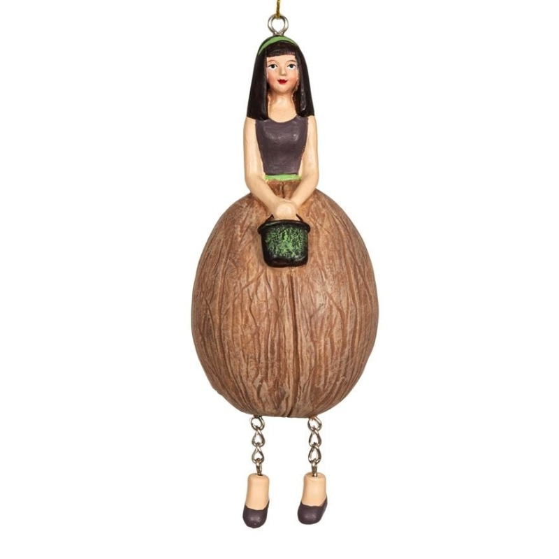 Bloemenmeisje hangend "Walnoot"