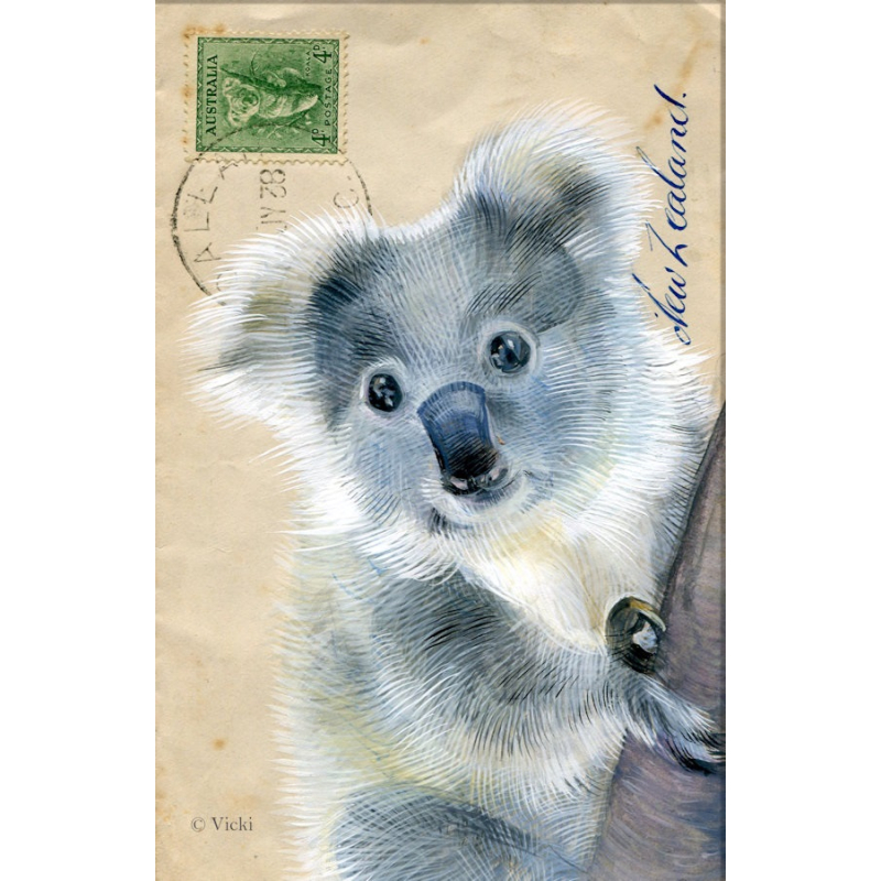 Dubbele kaart met env. Koala 11,5x17,5cm