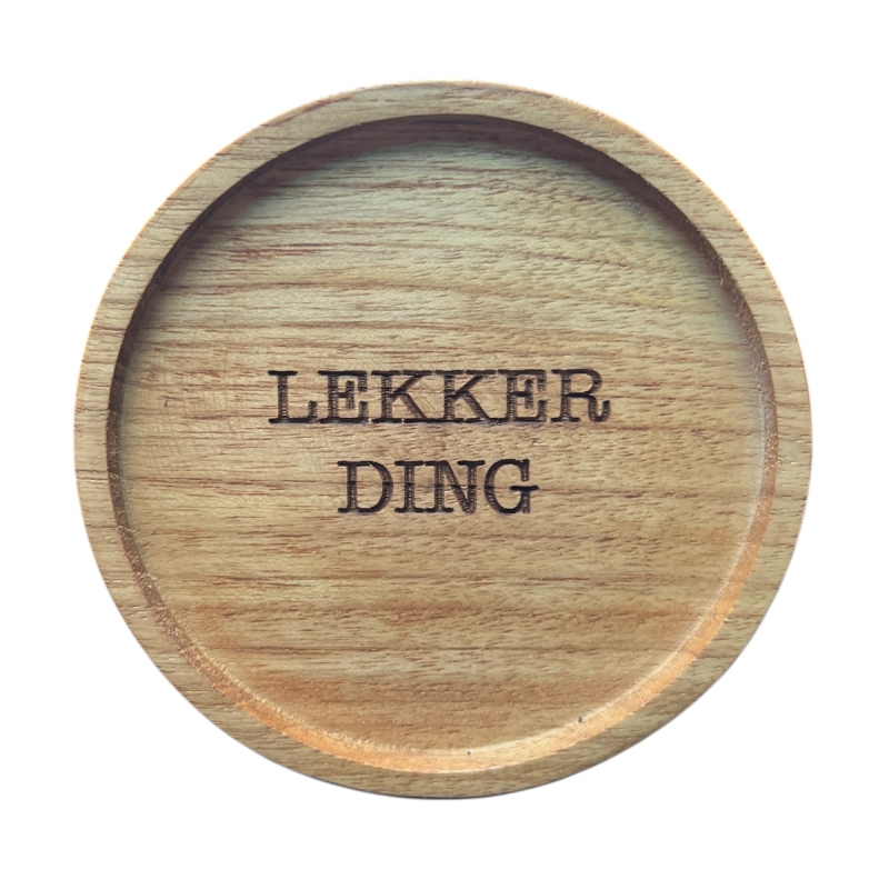 Onderzetter Håkan Lekker ding rond hout dia 10 cm