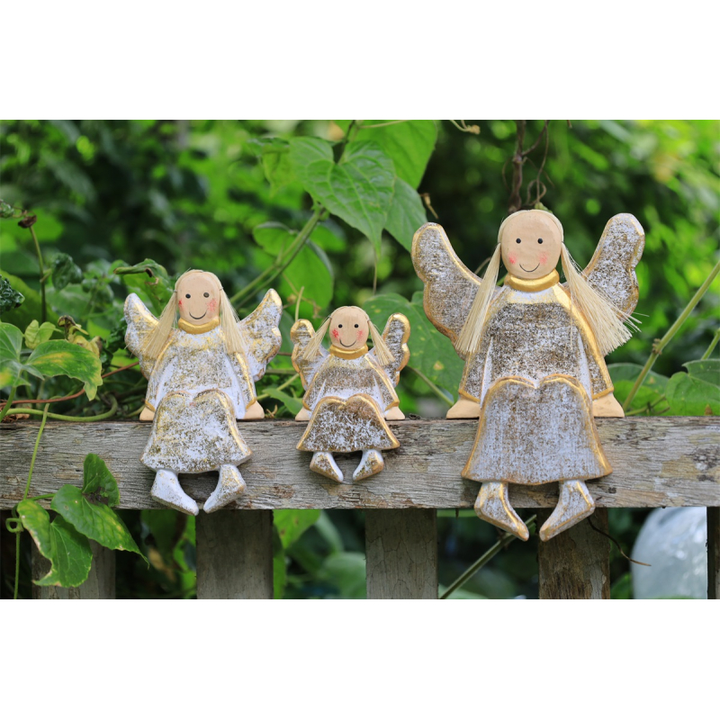 Set van 3 houten hertjes