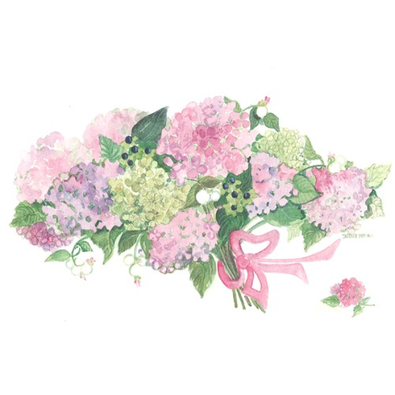 Dubbele kaart met env. Rose Boeket 15x10,5cm