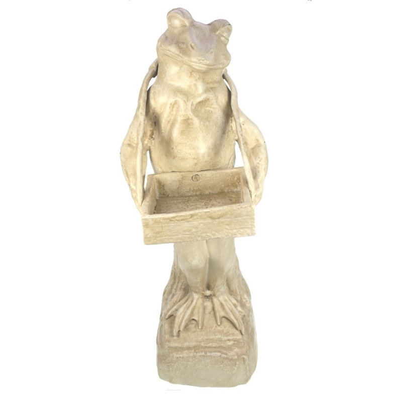 Kikker staand metaal 20x26x55cm