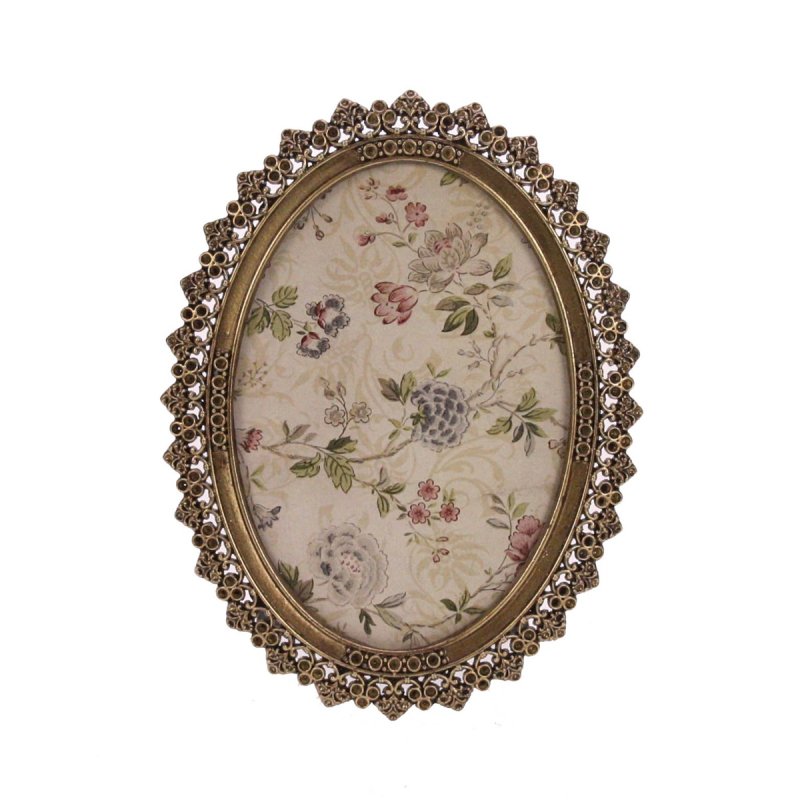 Fotolijstje ovaal ant. goudkl. (9x12,5) 12x1x15,5cm