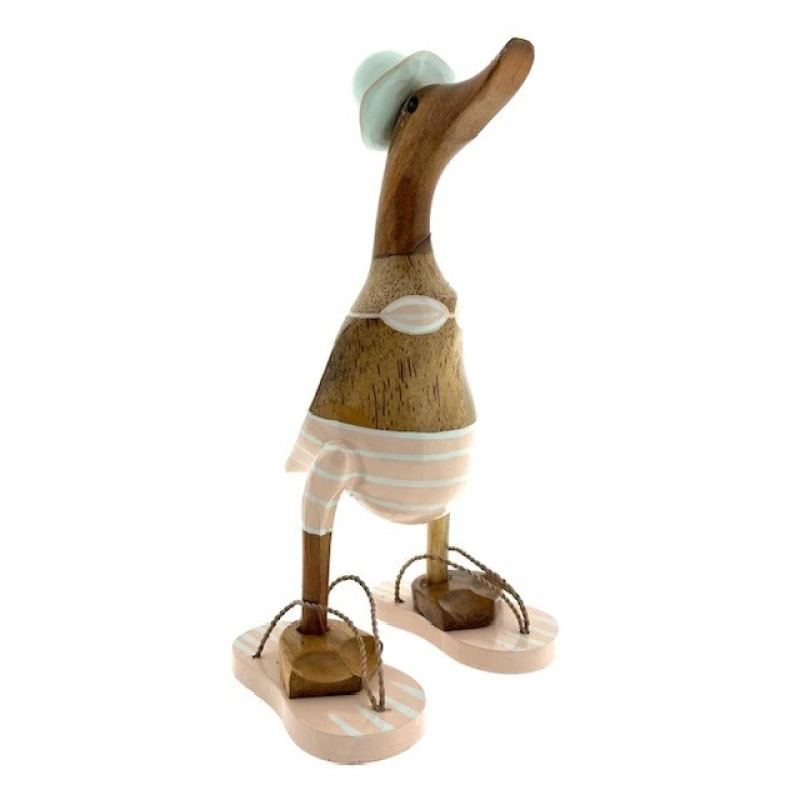 Houten eend Fleur L lichtzalm streep