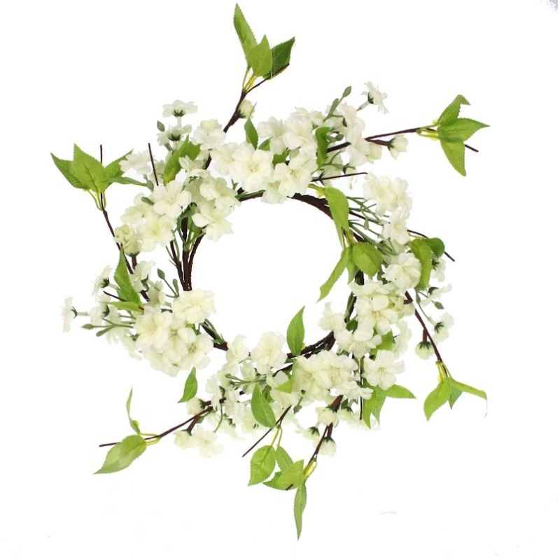 Krans Bloesem wit Ø15x3cm