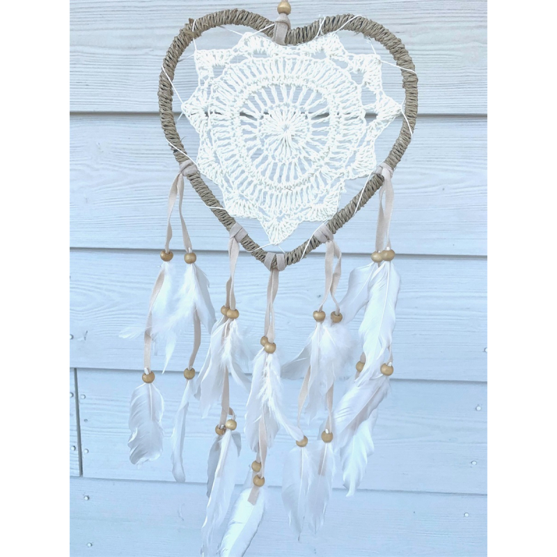 Dromenvanger Gaby hart capice naturel 23 cm x 22 cm