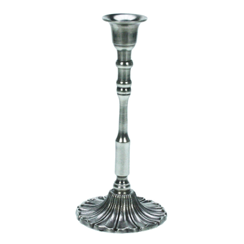 Kandelaar zilverkleurig Ø8,5x19cm