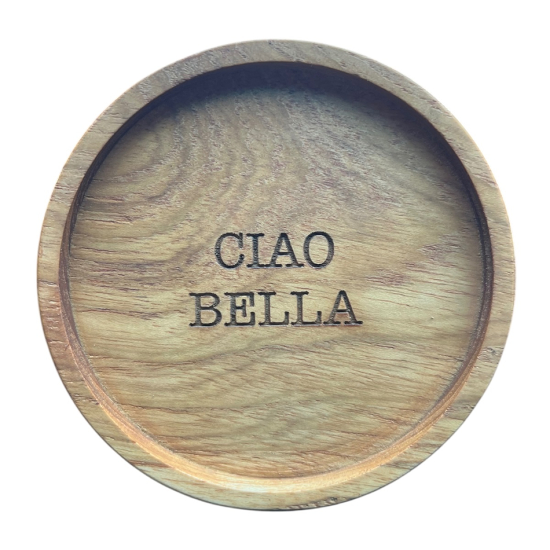 Onderzetter F.Th Ciao Ferdy rond hout dia 10 cm