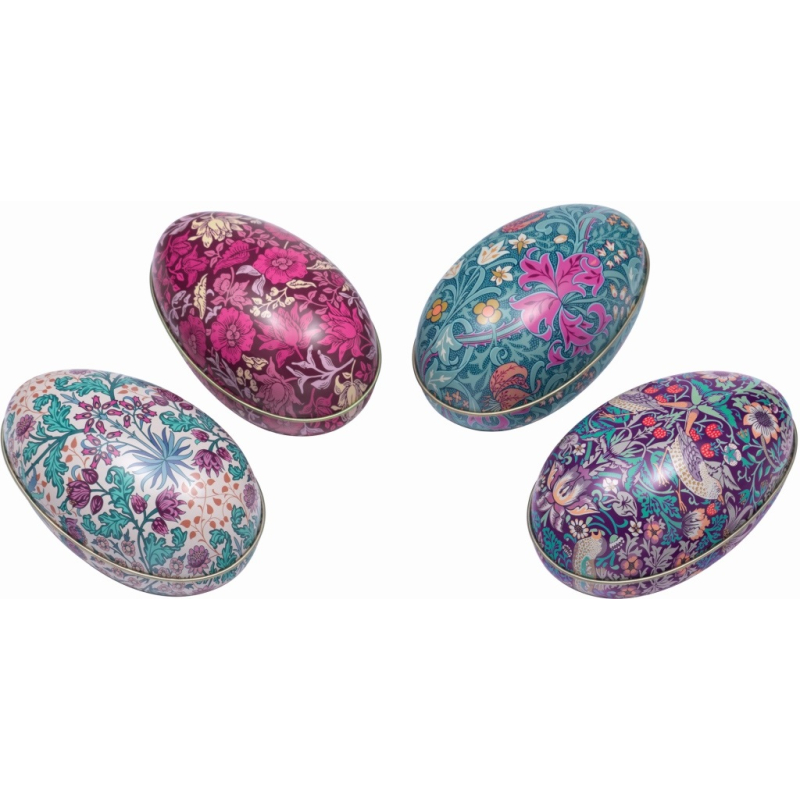 Blikje Eieren, William Morris 4 stuks 6,5x7x11cm