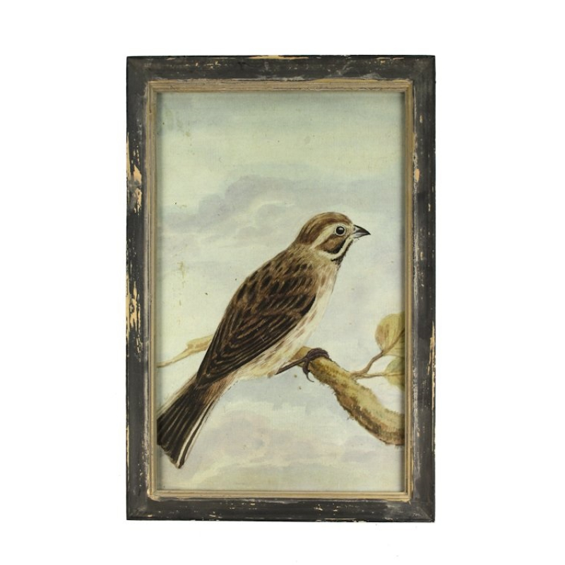 Lijstje hout Mus, 33x23cm