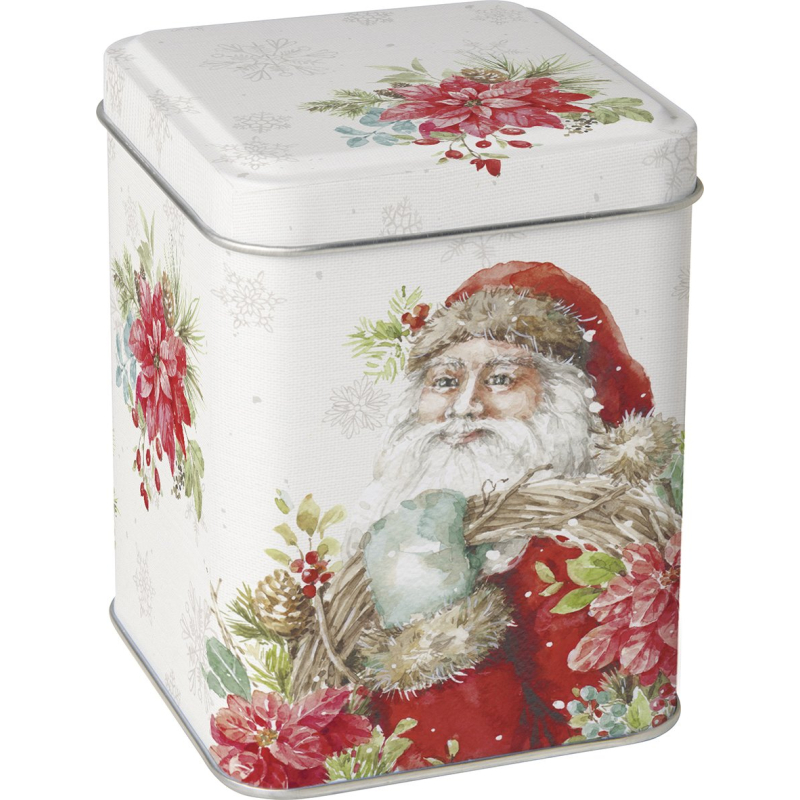 Blikje Kerstman 7,5x7,5x10cm