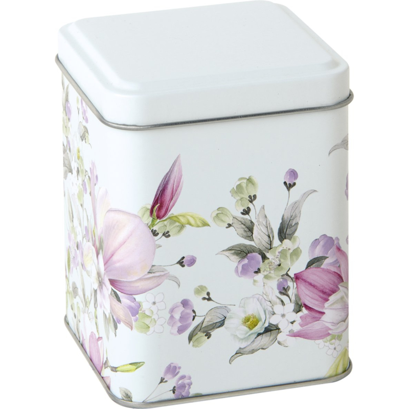 Blikje Romantic Magnolia Light blue 7,5x7,5x10cm