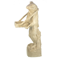 Kikker staand metaal 20x26x55cm