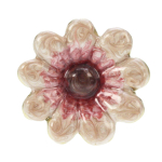 Deurknop Bloem roze/ goud.klr Ø4,5x6cm