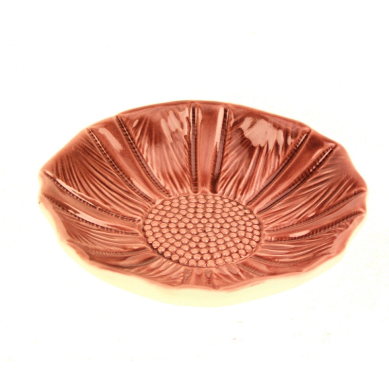 Schaaltje oud roze keramiek Ø11,5x2,8cm