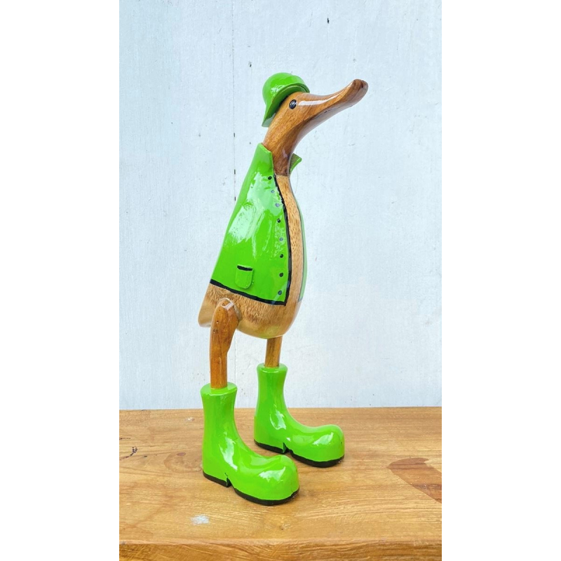 Houten eend Robert L regenjas groen