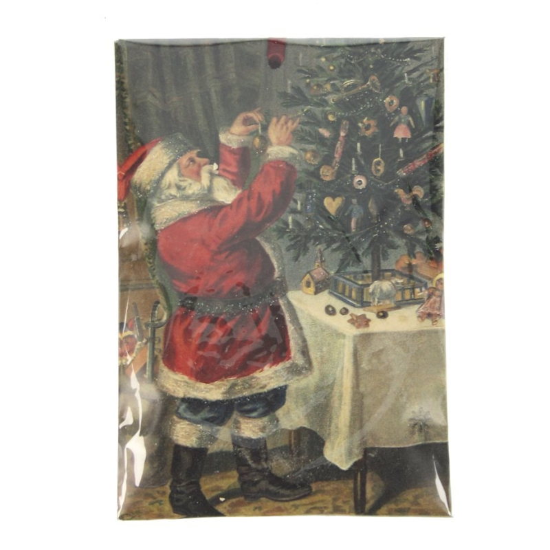 Geurzakje Kerstman versiert kerstboom (kaneel) 17x11,5cm