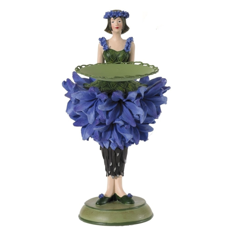 Bloemenmeisje kaarsenhouder "Korenbloem"