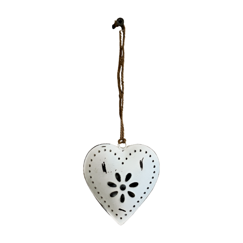 Heart S white 10cm