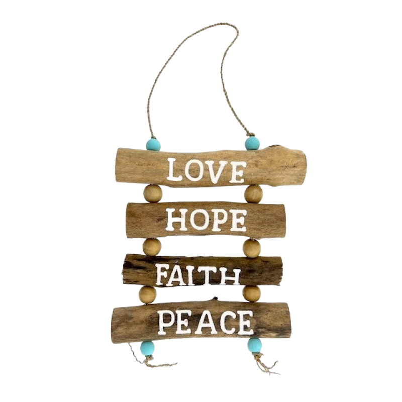 Hanger Karli kraal Love, Hope 4 sticks