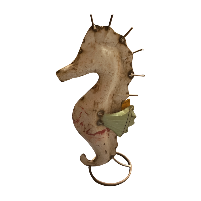 Metalen Decoratie "Seahorse" – Old Iron (21 x 46 cm)
